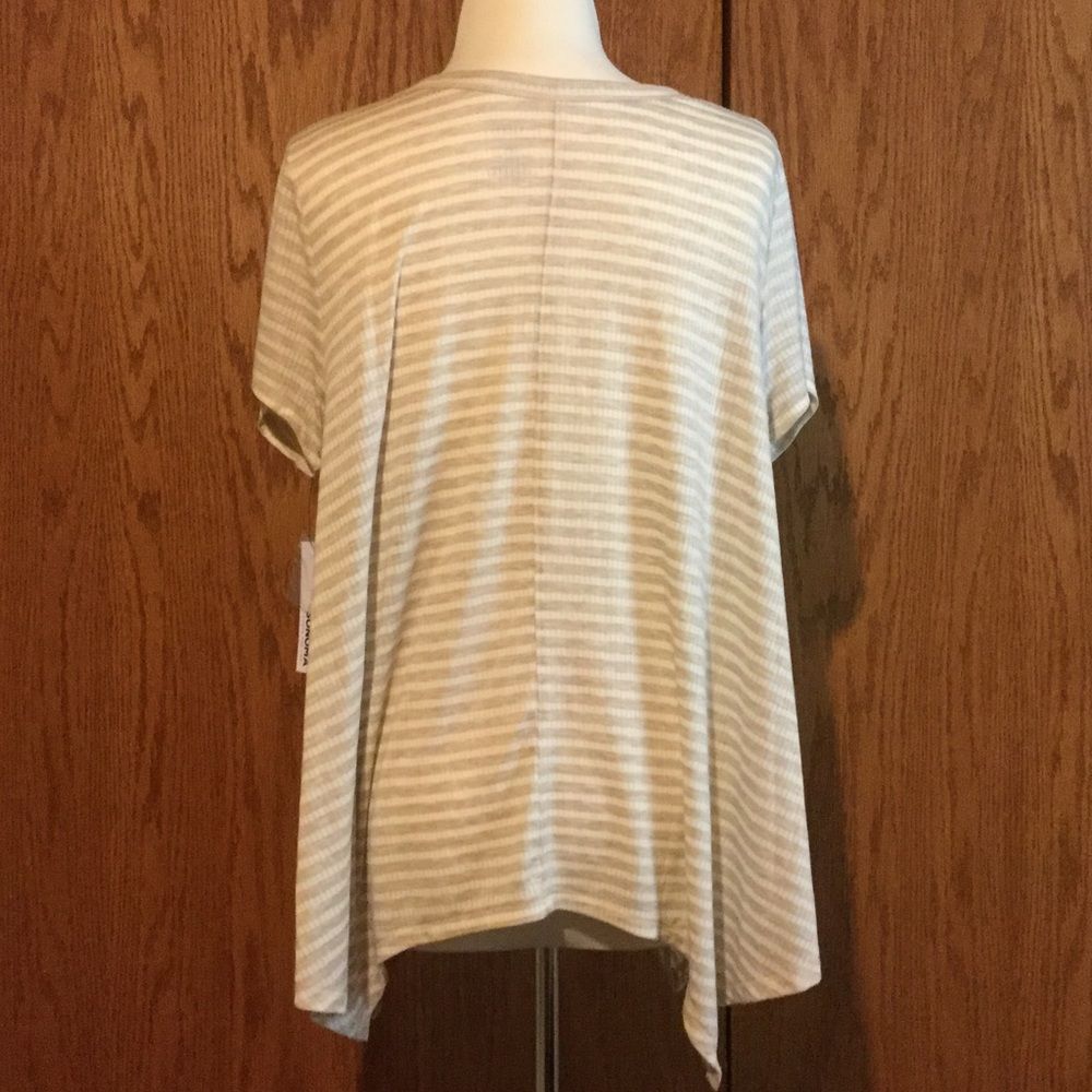 Sonoma Striped Blouse with Cap Sleeves - Picture 2 of 2